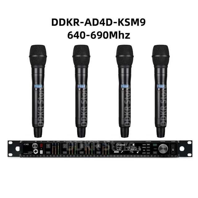 완벽한 소리 전달을 위한 DDKR 4 채널 무선 마이크 시스템