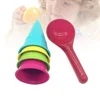 5 Pcs Ice Cream Cone Scoop Set Childern Beach Toy Egg Roll Plastic Toys Cup Kids 1