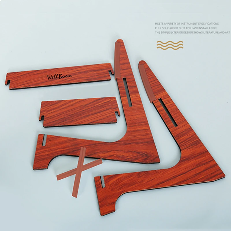 Wood Ukulele Violin Guitar Display Stand Detachable Portable Musical Instrument Floor Stand for Guitar Gifts for Musical Players 5