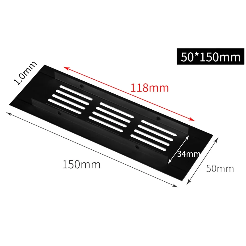 Aluminum Alloy Ventilation Grills Cabinet Air Vent Cover Shoe Cabinet Ventilation Exhaust Cooling Grid Breathable Mesh