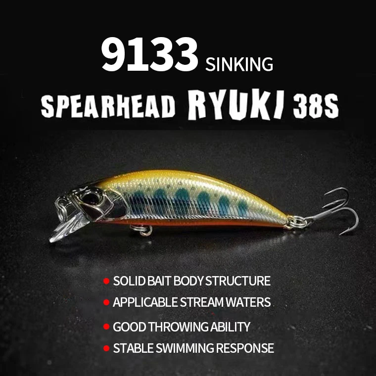 미노우 낚시 루어 인공 저크베이트, 고품질 후크 워블러 크랭크베이트, 낚시 루어 태클, 3.8cm, 3.2g, 1 개
