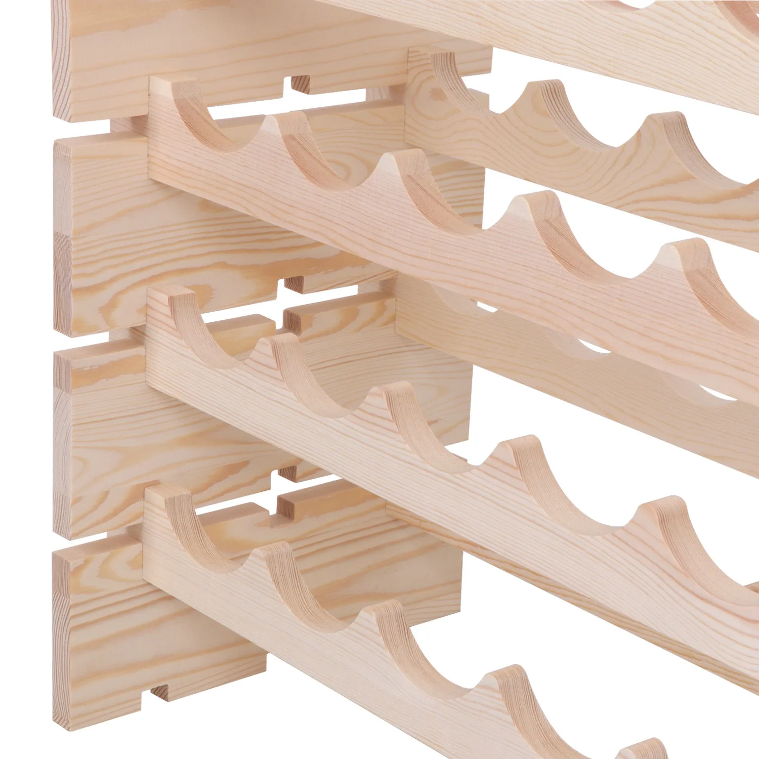 96-Bottle Wood Wine Rack 4