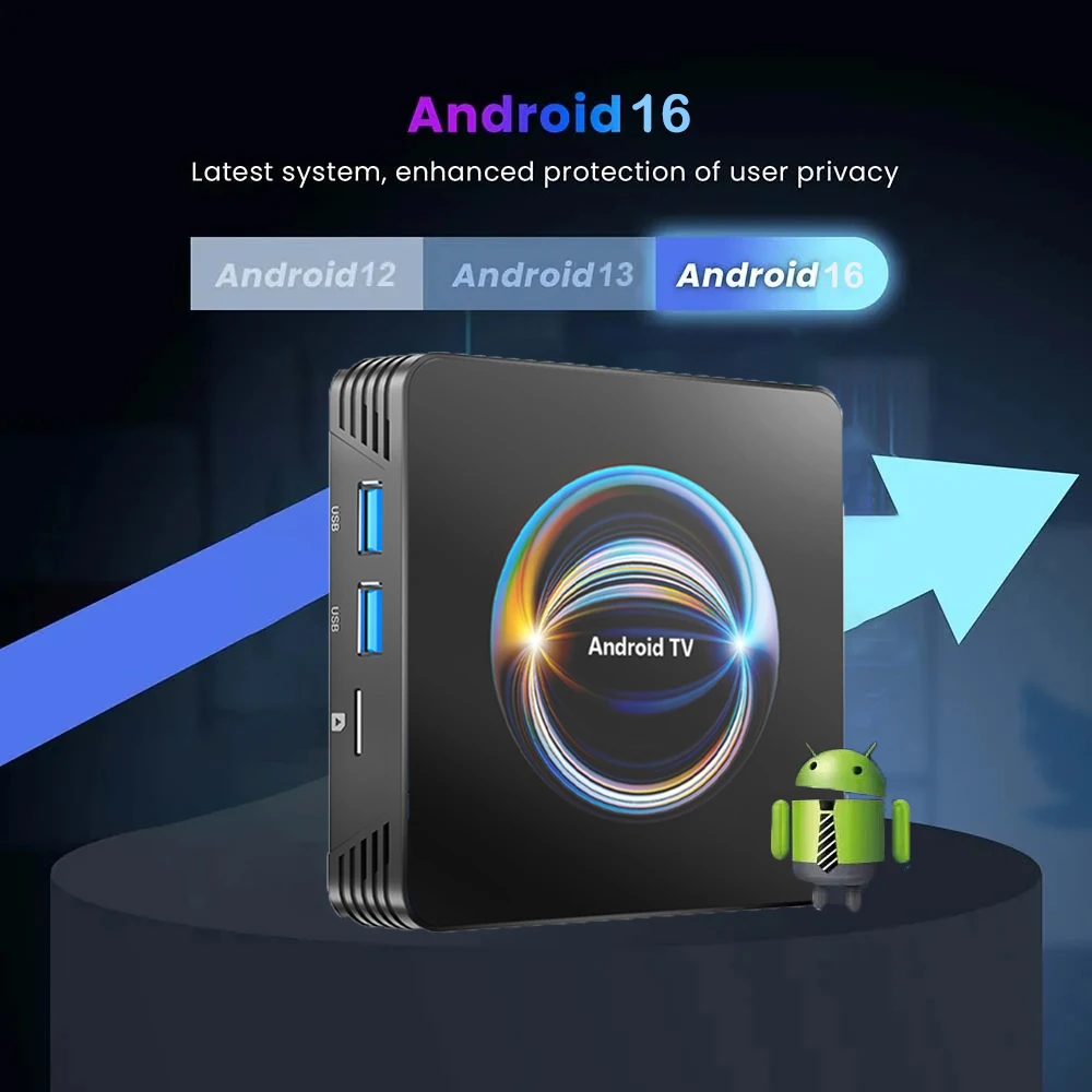 Sfe8f4f73fa554b44b3afeab257b688d41 Original Android 16 X66 Smart TV Box 32GB 64GB 128GB 256GB RK3528 Bluetooth 6.0 Dual Wifi 2.4&5G Wifi6 8K Video AV1 Media Player