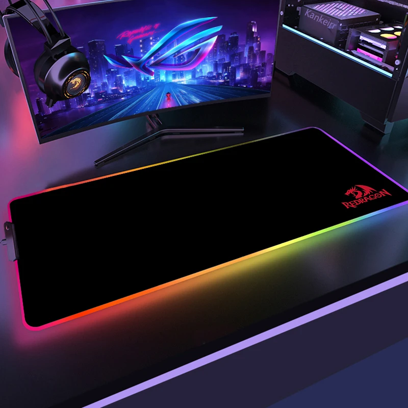 thumbnail image 1 of Alfombrilla de ratón Rgb para ordenador, accesorios de escritorio Redragon, alfombra para teclado de jugador, alfombrilla de Juegos de ordenador portátil, alfombrilla de ratón retroiluminada Xxl Led, 1 of 5