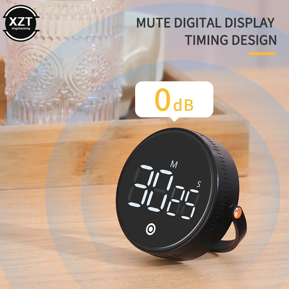 Baseus Magnetic Countdown Alarm Clock Kitchen Timer Manual Digital Timer  Stand Desk Clock Cooking Timer Shower Study Stopwatch