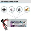 CODDAR 6S 22.2V 2200MAH 60C For RC Airplane Car FPV Helicopter Drone Quadcopter RC Boat Truck Tank Drone Battery 6