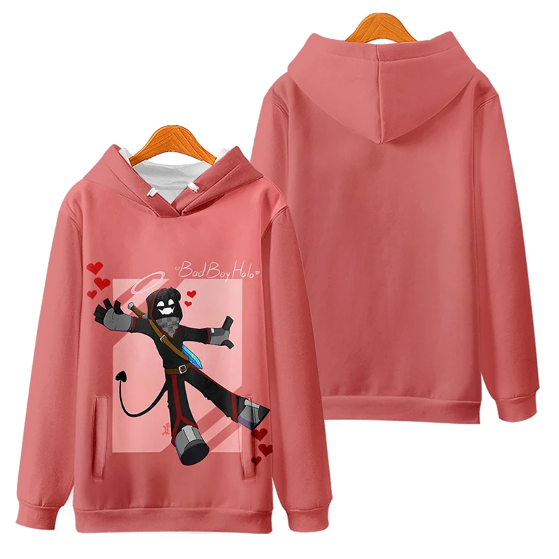 Dream SMP Anime Top Badboyhalo Tongren Peripheral Sweater Plush Hooded Coat MCYT Clothing