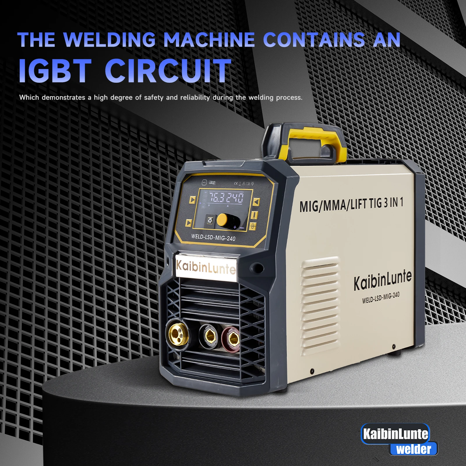 KaibinLunte 240Amp IGBT with dual voltage 110V/220V 3 in 1MIG/MMA/TIG gas shielded arc welding machine  3