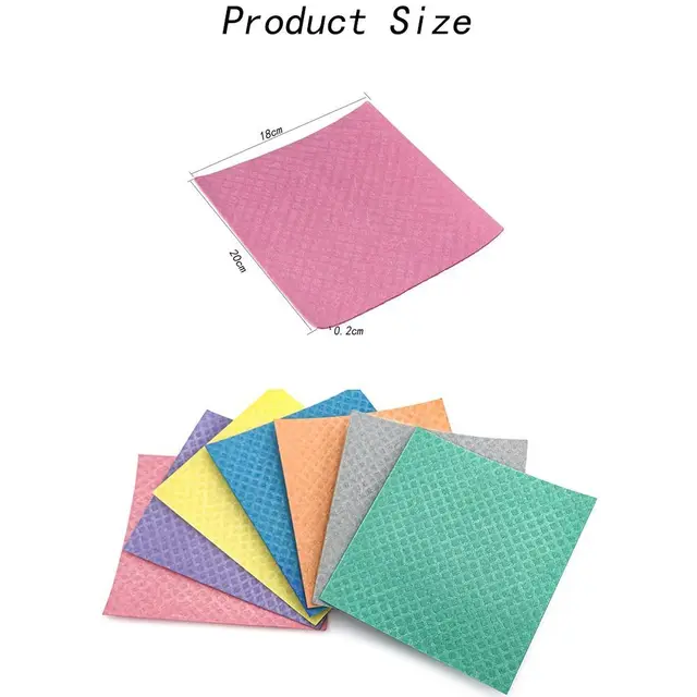 4pcs For Kitchen Cleaning Eco-friendly Swedish Sponge Cloth Reusable Clean  Cellulose Sponge Dish Towels - AliExpress