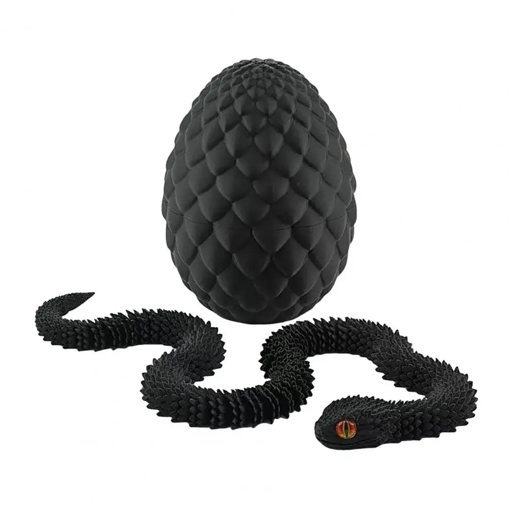 Serpente 3D Che Si Schiude Dall'Uovo - Sorpresa Gigante 27 Cm Da Uovo 10 Cm - Giocattolo Per Bambini (Oro)