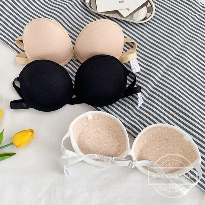 Strapless Lace Bras for Women Sexy Lingerie Backless Invisible Wireless Bralette 1/2 Cup Push Up Underwear Girls Backless Bras 2