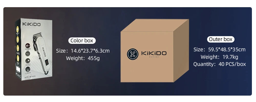 KIKIDO Profesjonalna maszynka do strzyżenia Hine Akumulatorowa maszynka do strzyżenia fryzjerskiego z bezprzewodową maszynką do strzyżenia włosów LCD dla mężczyzn KK-809A_voghion.com