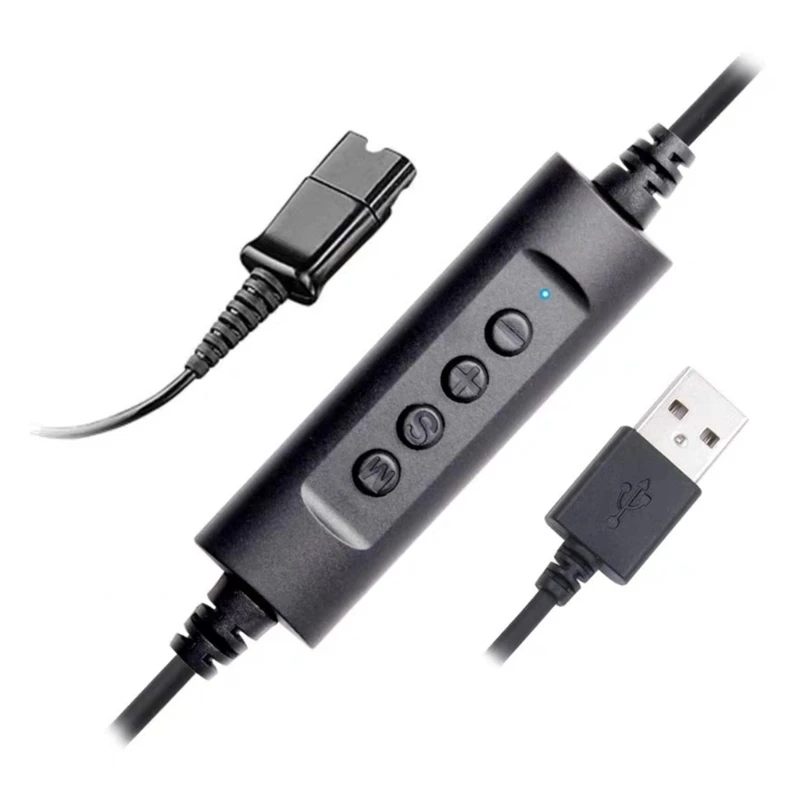 

J6PA Быстроотсоединяемый кабель для гарнитуры — переходной кабель USB с регулятором громкости Кабель-переходник для гарнитуры