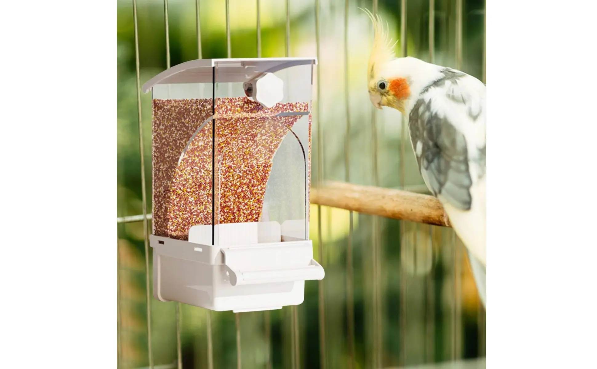 Automatic Avian Feeder Husk Separating No-Mess Avian Feeder No Mess Container Large Capacity Pet Supplies Transparent Design Automatic Avian Feeder Husk Separating No-Mess Avian Feeder No Mess Container Large Capacity Pet Supplies Transparent Design