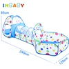 Children's Tent Foldable Baby 3In1 Playground Playpen for Children Indoor Balls for Dry Pool with Polyester Tunnel Games for Kid 3
