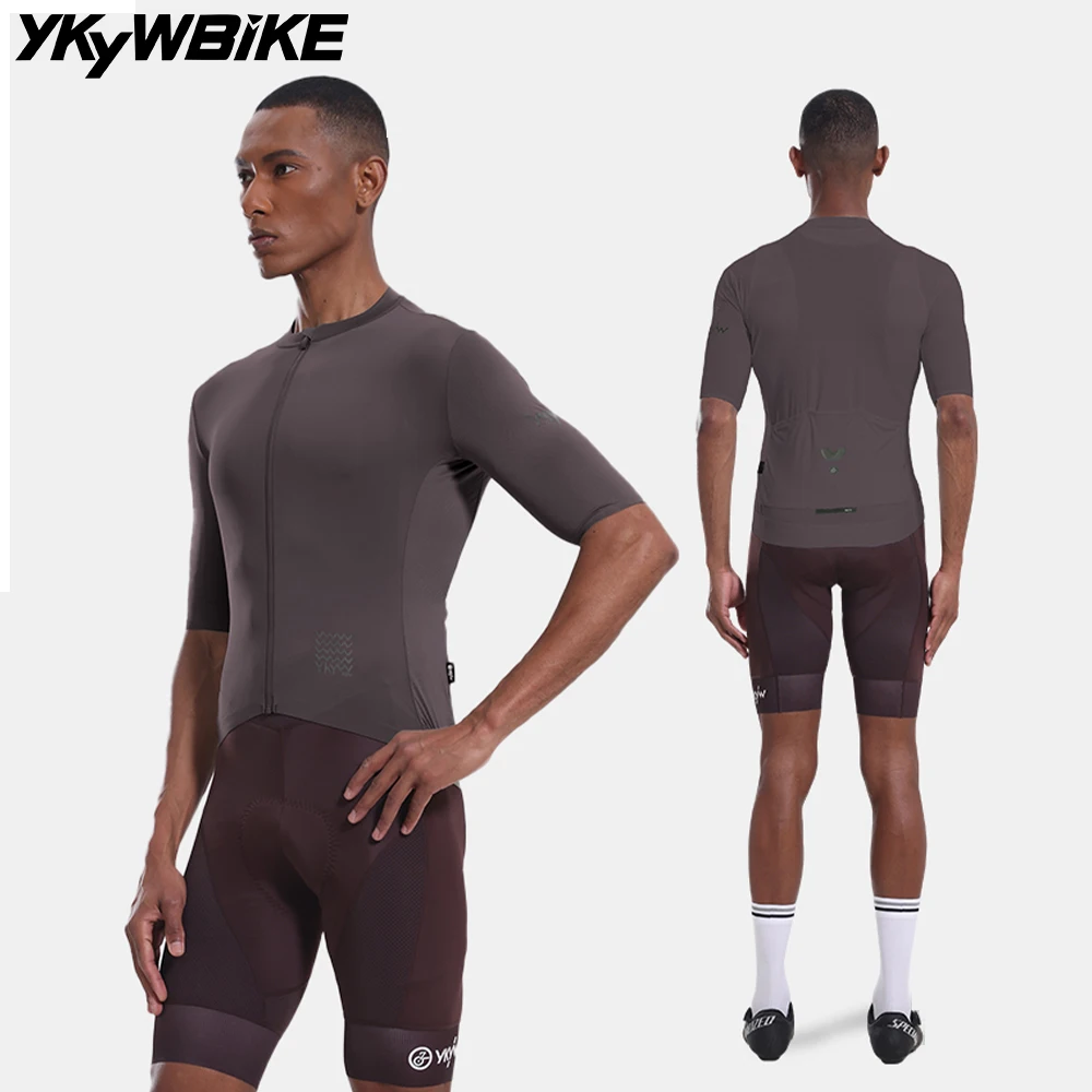 YKYWBIKE Men's Performance Top UPF 50+ Summer Cycling Jersey Short&Long Sleeve Breathable Bike Shirt Cycling with YKK Shirt MTB 3