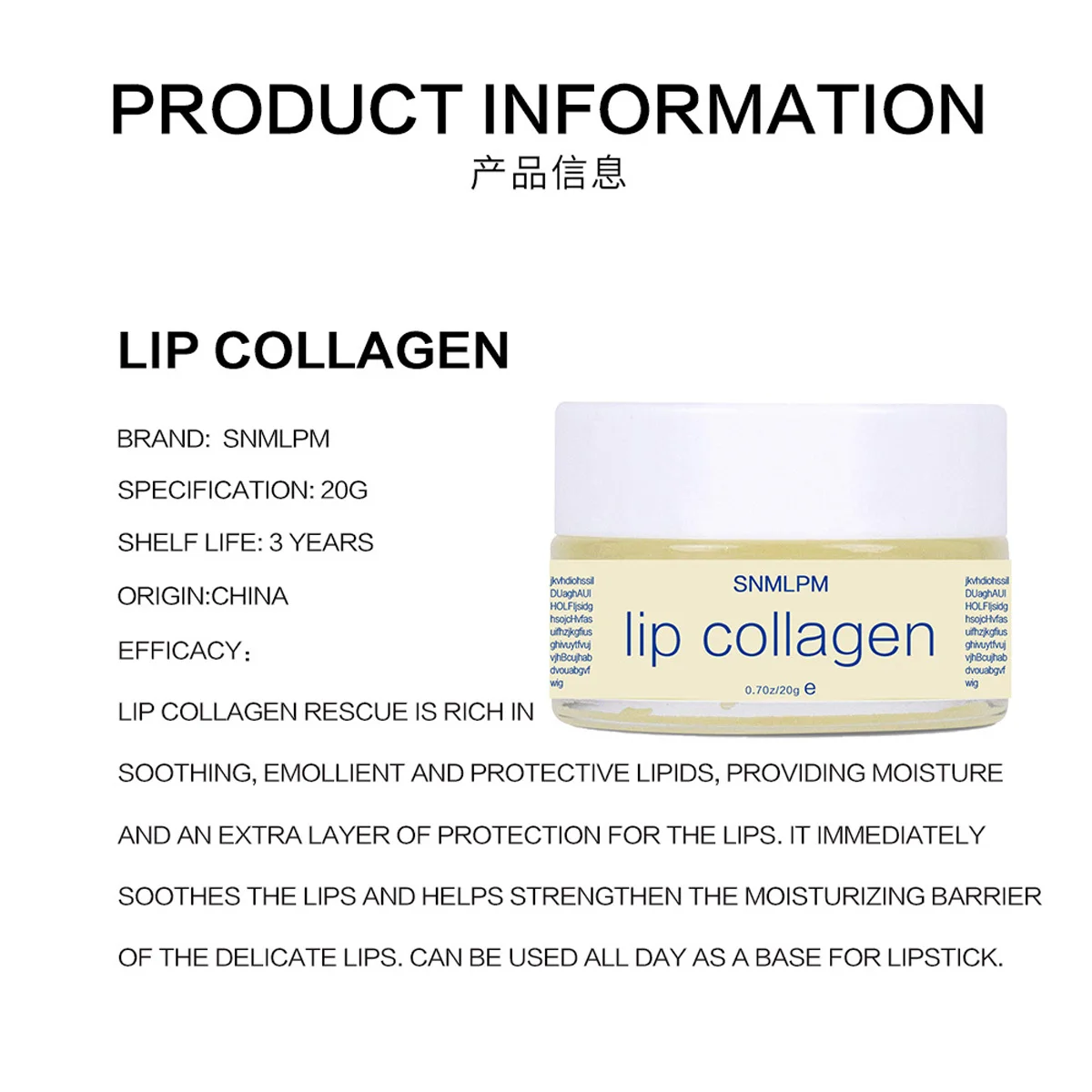 Lip Collagen Soothing and Moisturizing Delicate Lips To Prevent Cracking Freezing Exfoliation Day Night Repair Lip Care Products 5
