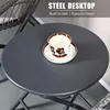 Foldable 3-Piece Patio Bistro Set with Folding Rattan Chairs and Round Table - Small Outdoor Furniture for Balcony, Garden 4