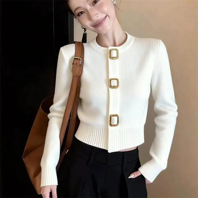 Female Cardigan new Exquisite High-end Cardigan Knitted red Sweater Coat Temperament Coat Loose Sweater Top Cardigan for Women