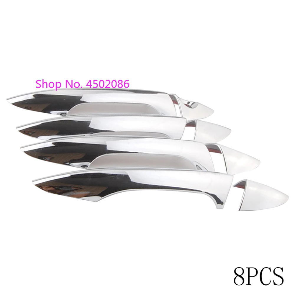 Chrome Door Handle Covers For 2010-2015 Hyundai Tucson - 8pc Set, Self-Adhesive