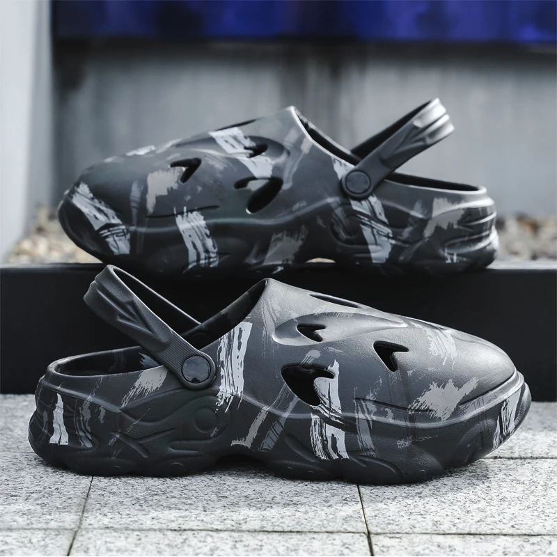 Nyári új férfi és női lyukas baotou kültéri szabadidős sport strandcipő légpárnás kényelmes lélegző puha_voghion.com