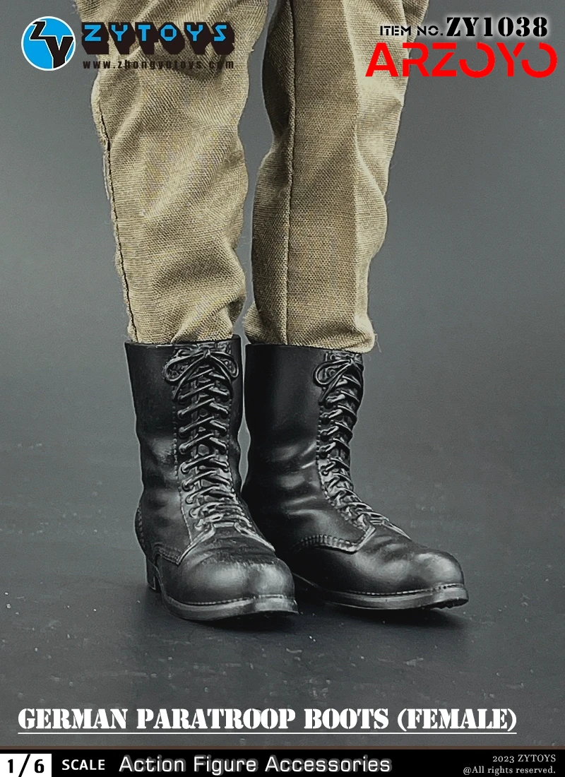 ZYTOYS 1/6 Scale German Paratrooper Boots ZY1037 ZY1038 Hollow