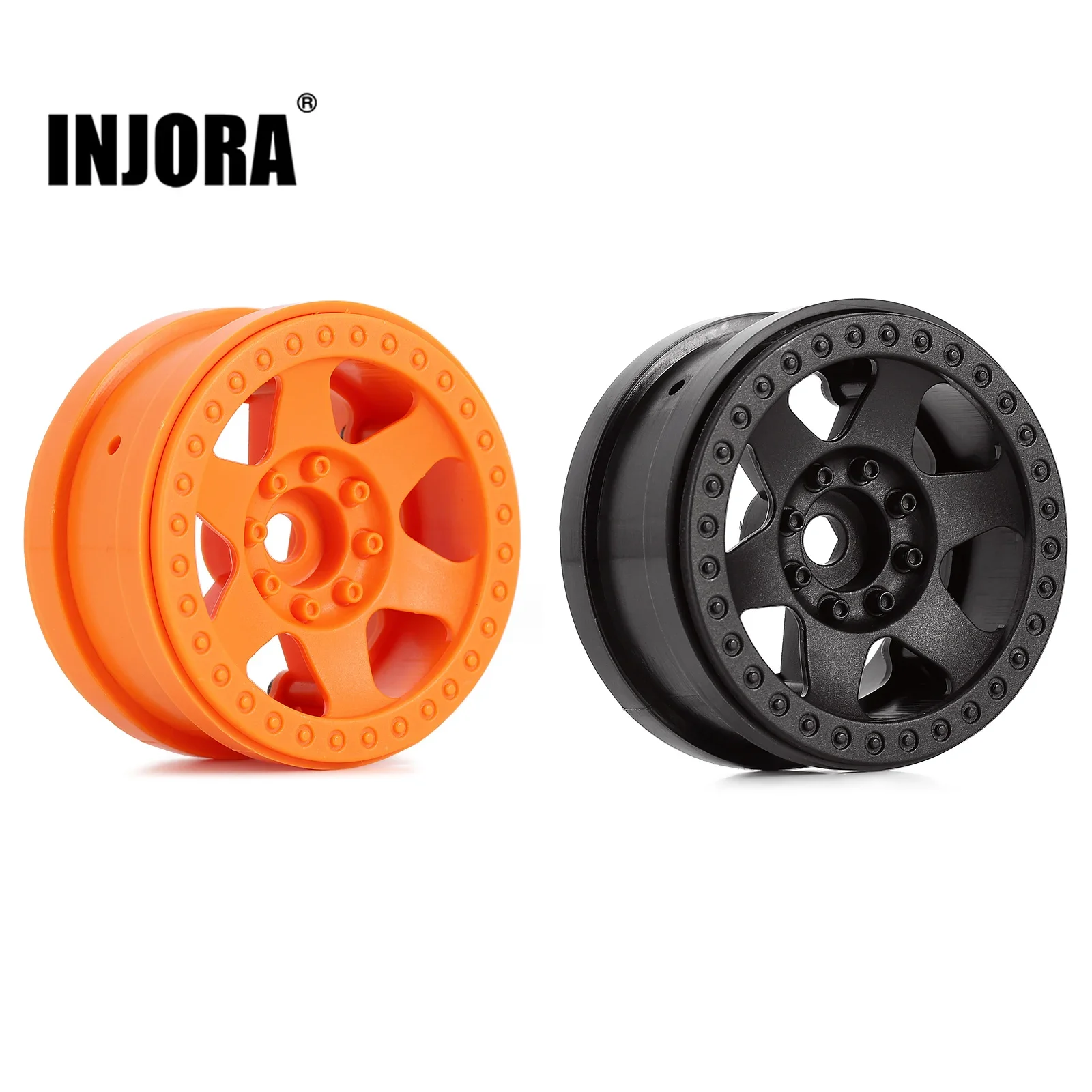 INJORA RC Beadlock Cerchi 2,2inch 4pcs Metallo Wheels per 1