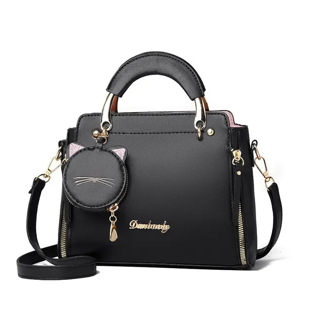 Bolso de mano de moda para mujer, bolso de hombro con mango superior, bolso de gato
