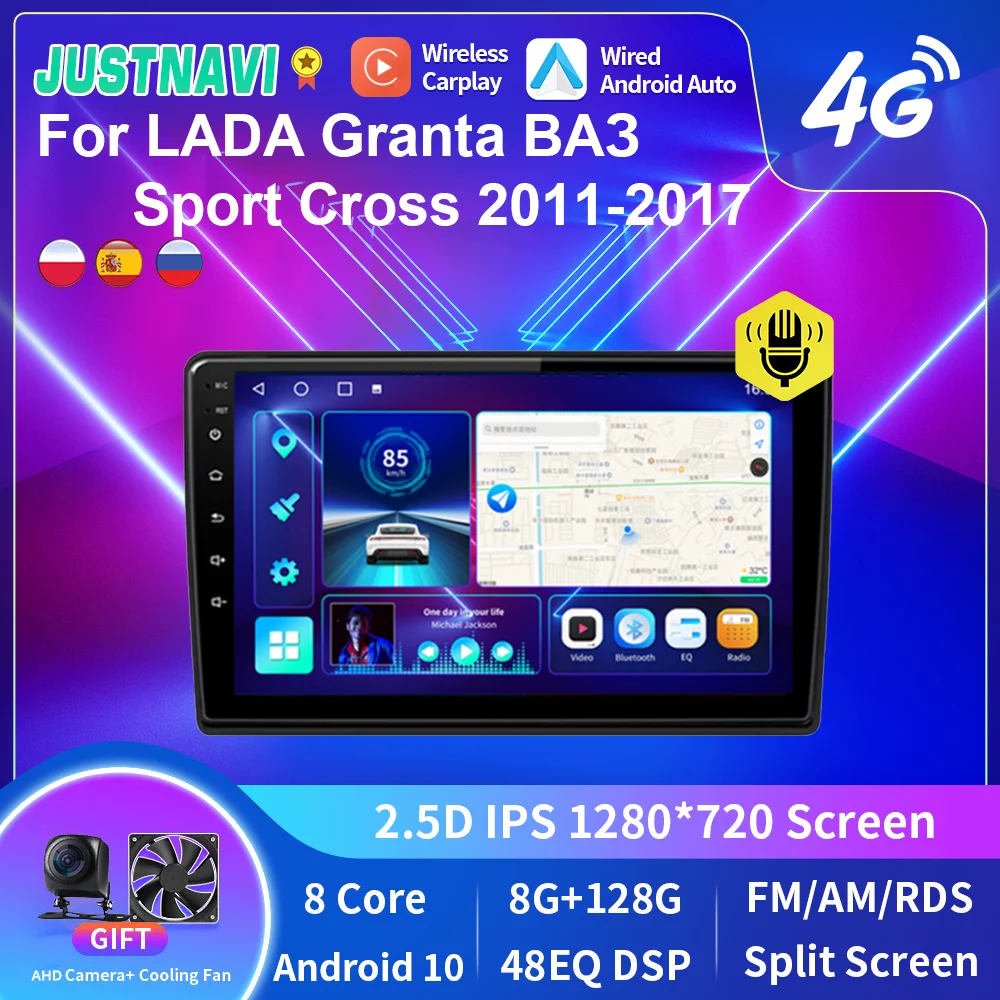 

JUSTNAVI Android 4G LTE 2din Car Radio GPS Navigation For LADA Granta ВАЗ Sport Cross 2011 2012 2013 2014 2015 2016 2017 Carplay