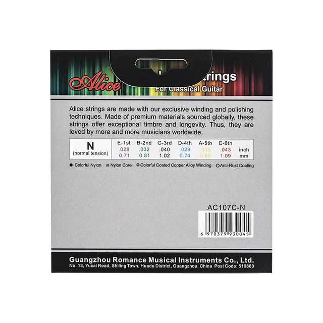 Corde Per Chitarra Classica Ortola Multicolore - Set Nylon, Tensione Normale, Antiruggine - Foto 8