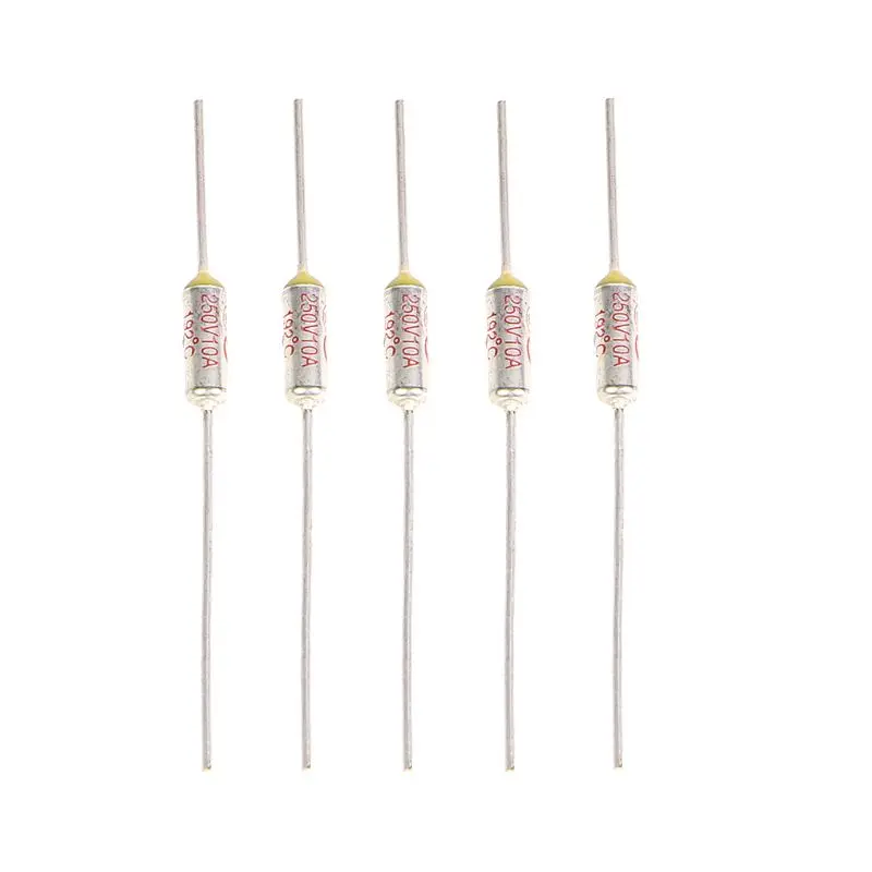 Temperature Mini Fuse 250 V10A Thermal Metal for Shell 192 Degree Temp Micro 5pc