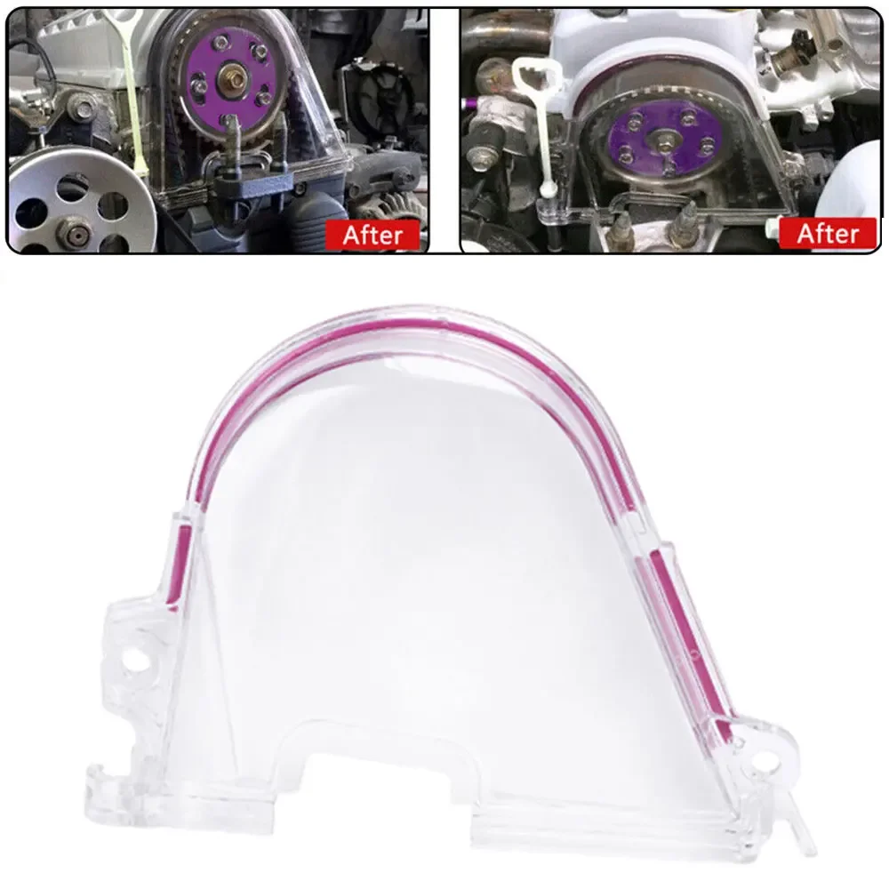 Timing Belt Turbo Cam Crank Pulley Cover Clear Turbo Cam Pulley Gear Timing Belt Cover For Honda Civic 96-00 D15 D16C EK EG