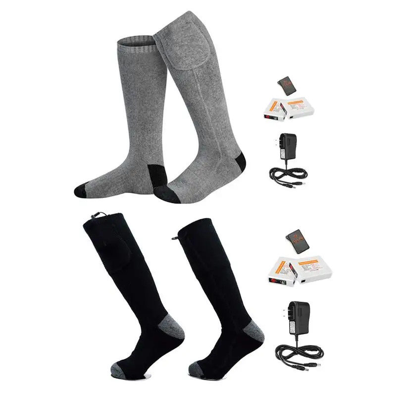 

Heated Socks Electric Thermal Foot Warmers With Temperature Control 2200mAh Battery-Powered Extra Thick Insulated Heated Crew