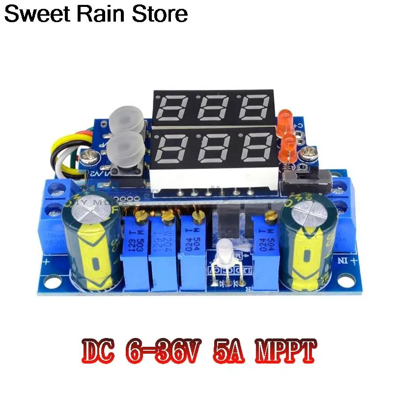 5A Mppt Pannello Solare Controller Dc-Dc 6-36V Step Down Buck Cc/Cv Modulo Di Ricarica Display A Led Controller Regolatore Led