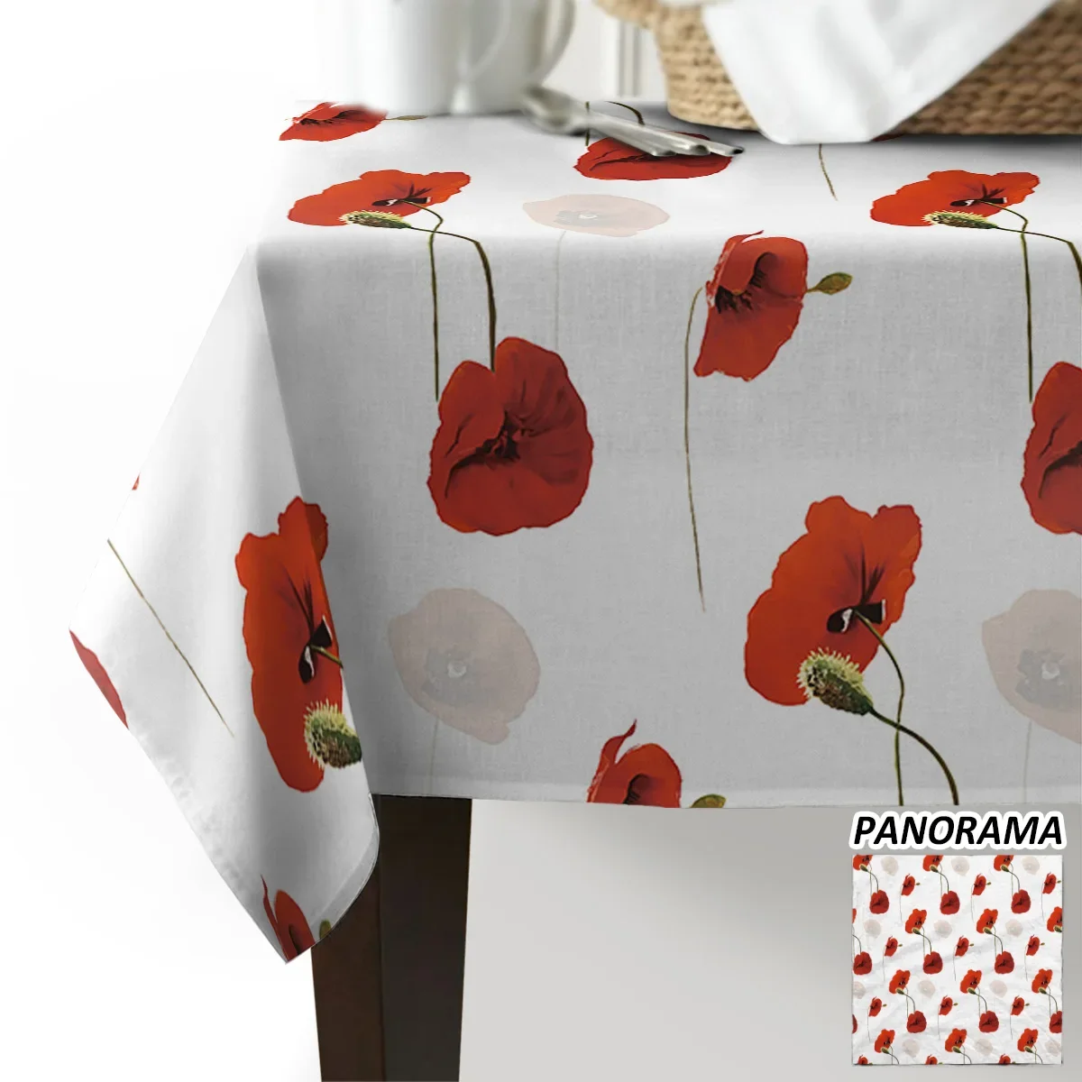 

Flower Red Poppy Tablecloth Linen Cotton Table Cloth Spandex Elastic Dining Chair Slipcover Kitchen Table Cover