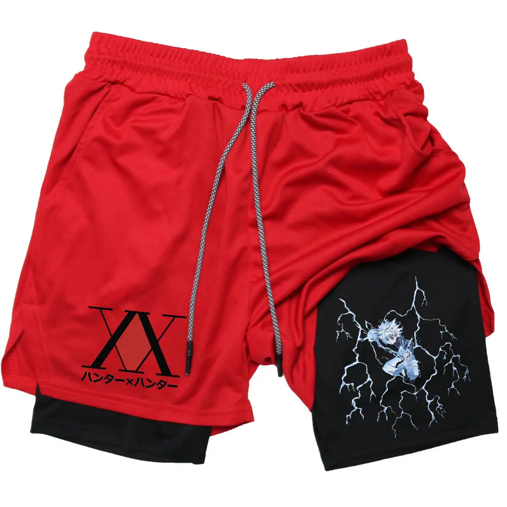 Anime Hunter X Hunter Performance Shorts Quick Dry Athletics Running Workout GYM Shorts Breathable Summer Compression Shorts 6