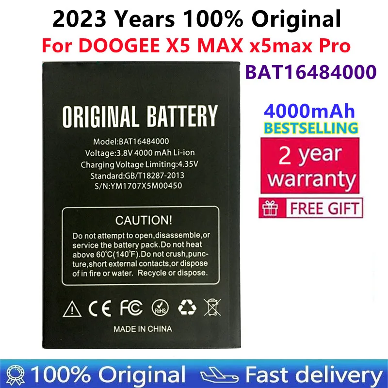 

New BAT16484000 3.8V 4000mAh Battery For DOOGEE X5 MAX X5max Pro