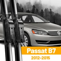 For VW Passat B7 Front Wiper Blades 2012-2015 2013 2014 Volkswagen Windscreen Windshield Window Brushes Accessories 24"+19" 1