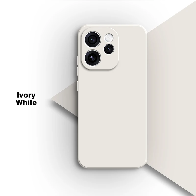 Premium Liquid Silicone Phone Case with Lens Protection - High Quality TPU Classic Back Cover
