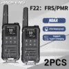 2PCS Baofeng F22 PMR FRS Mini Walkie Talkie Waterproof Type-C Licence-free NOAA Portable Two Way Ham Radio for Hunting 1