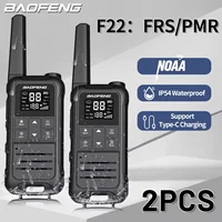 2PCS Baofeng F22 PMR FRS Mini Walkie Talkie Waterproof Type-C Licence-free NOAA Portable Two Way Ham Radio for Hunting 1