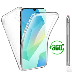 Transparent 360° Front and Back Phone Case with Full Screen Cover - Samsun61A (Clear)