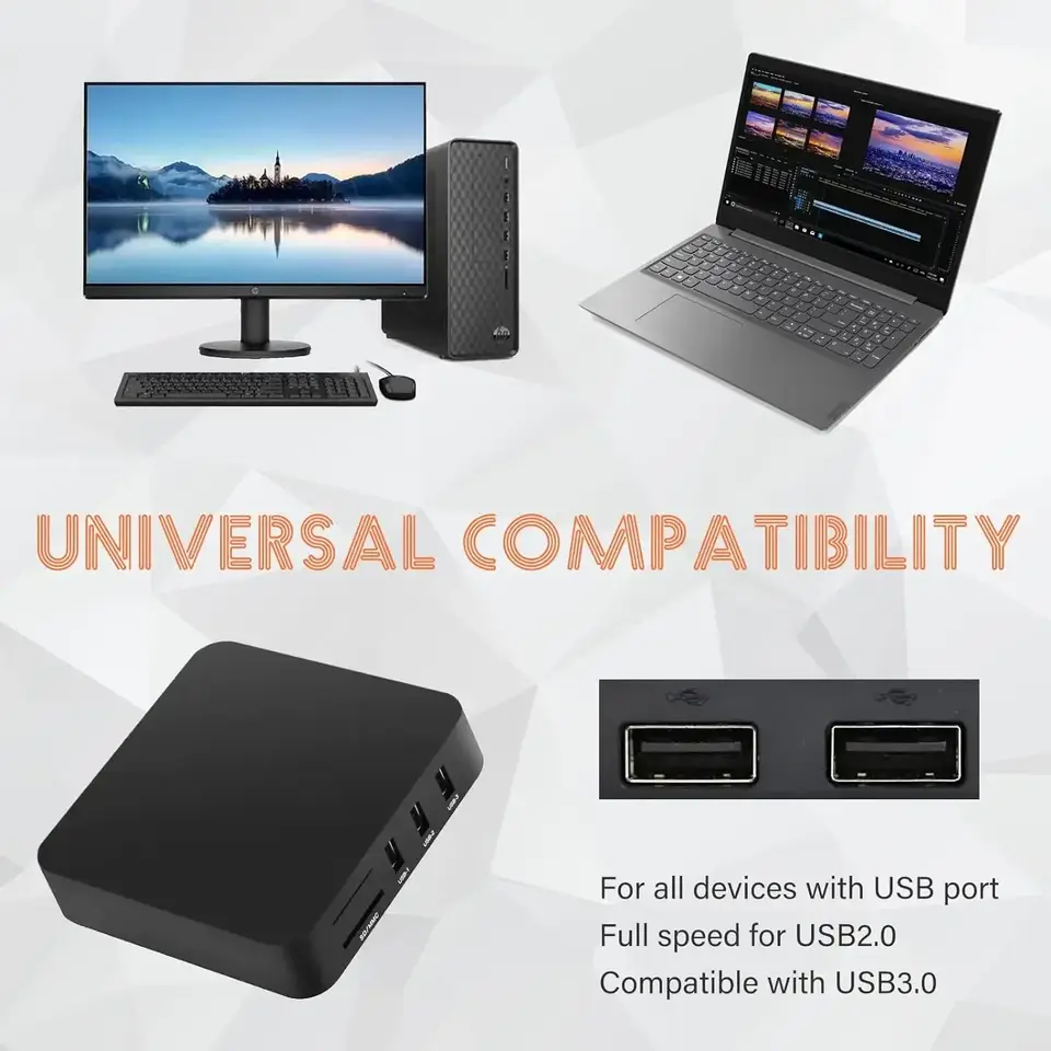 All In One Memory Card Reader USB External Cardreader SD SDHC Mini Micro M2 MMC XD CF Reader For MP3, Digital Camera image 5