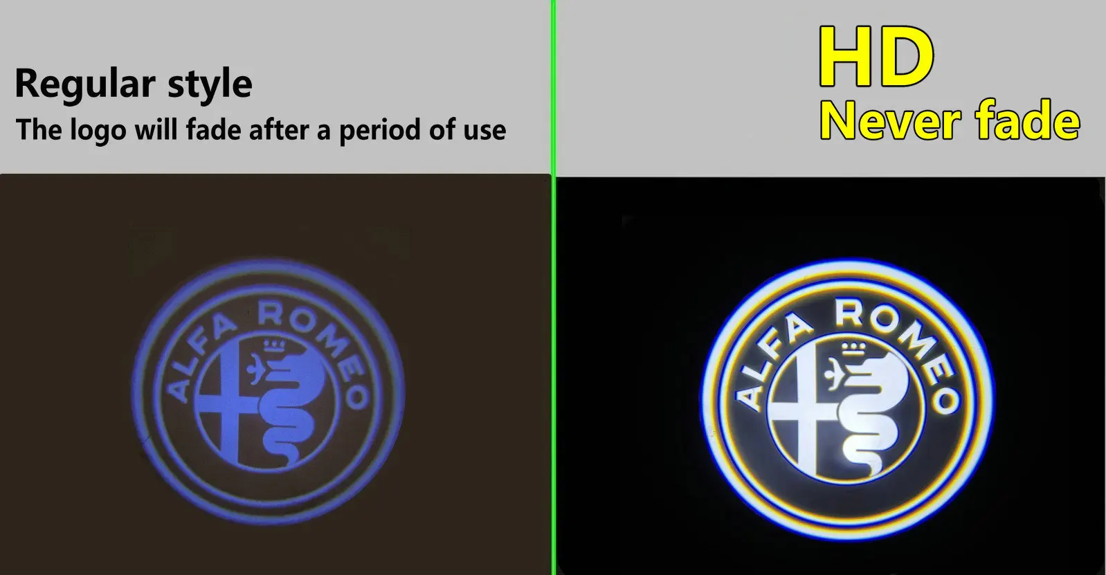 HD Per Alfa Romeo 159 Giulietta Stelvio Giulia Mito Brera Accessori Auto Ha Condotto La Porta di Cortesia Logo Lampada Del Proiettore Luci di Benvenuto - immagine 2
