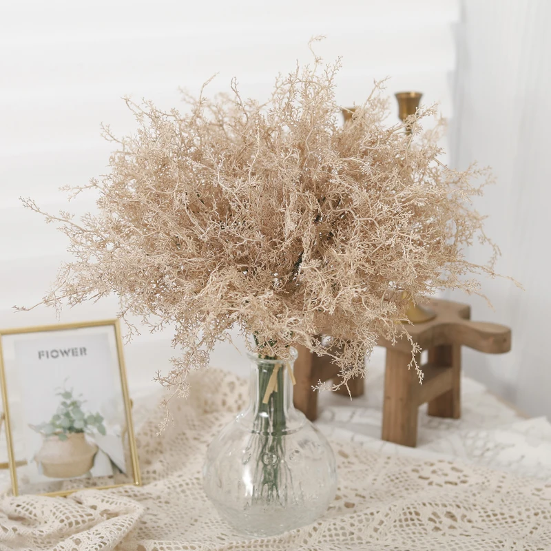 6pcs Artificial Pampas Grass Bouquet For Home Wedding Decoration Party Room Decor Bedroom DIY Flower Wall Vase Fake Plants Wheat