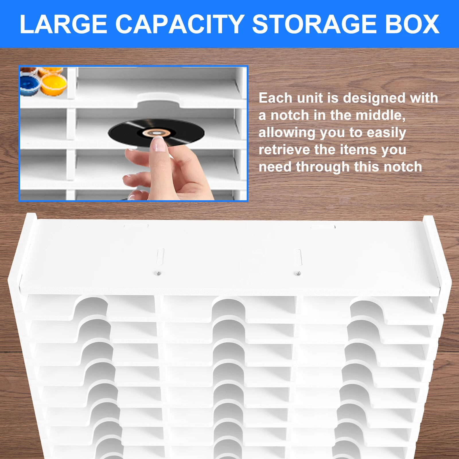 36 Slots Ink Pad Printing Storage Box Large Capacity Items Plastic Racks DIY Craft Supplies
