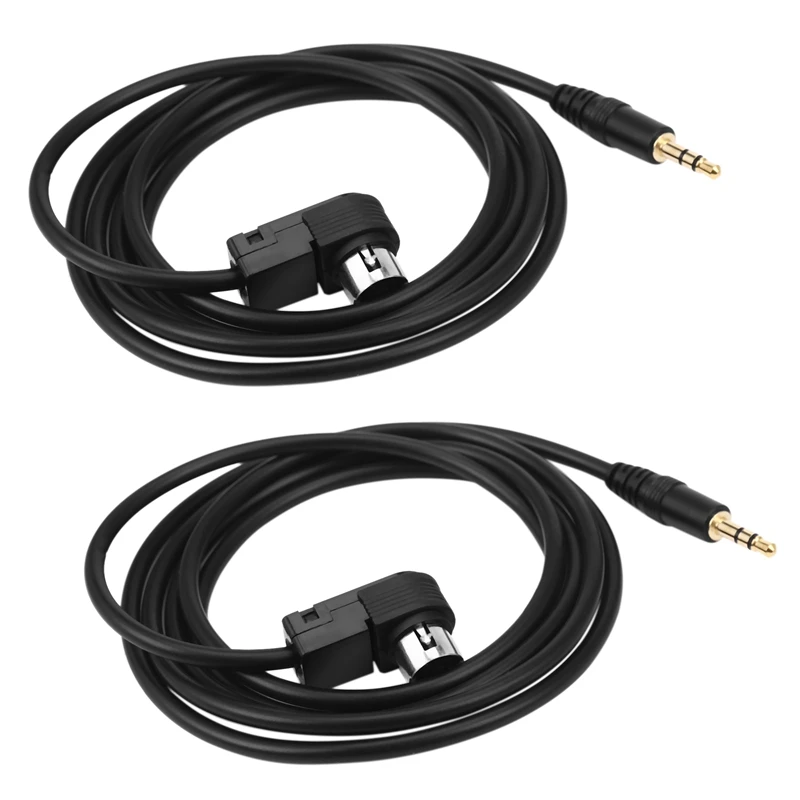 2X Car 3.5Mm Mini Jack Stereo Per Alpine/Jvc Ai-Net 4Ft 100Cm Aux Cavo Audio Per Auto Adatto Per Adattatore Per Telefono
