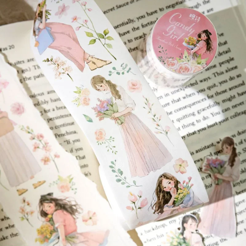 Tape Stickers 50mm * 2m Scrapbooking Handbook Journal Decoration DIY Gift Wrapping Craft Aesthetic Stickers