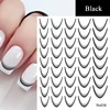 White Black French Line Nail Stickers Stripe 3D Gradient Lines Sliders DIY Stickers for Nails Nail Accessories Manicure Decor 3