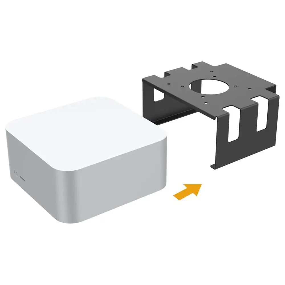 하단 장착 데스크탑 스탠드 냉각 기능이 있는 걸이형 디자인, Mac Studio Mac mini M4 / M4 Pro용 책상 하단 브래킷